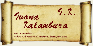 Ivona Kalambura vizit kartica